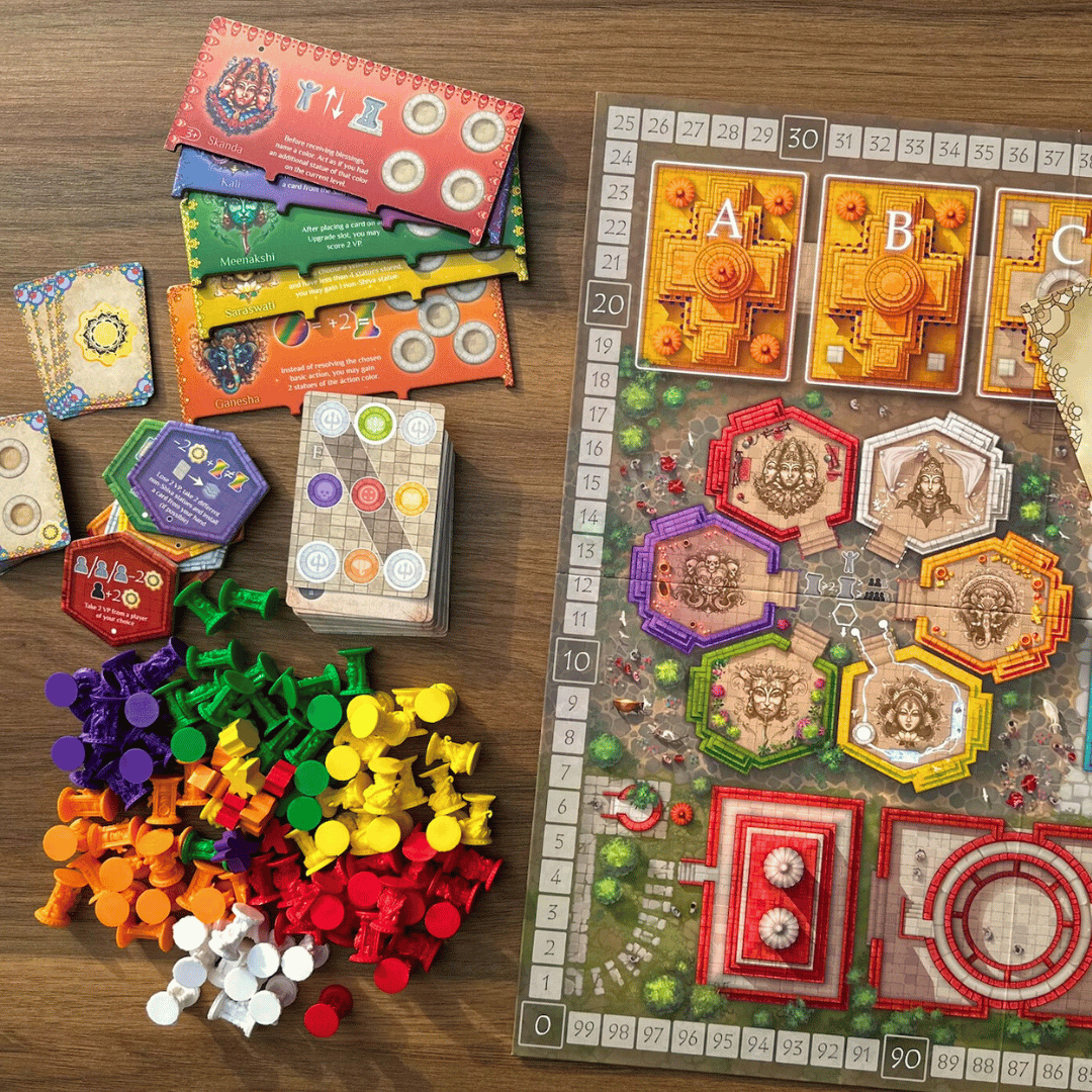 Meenakshi Temple. Deluxe Edition with plastic statues